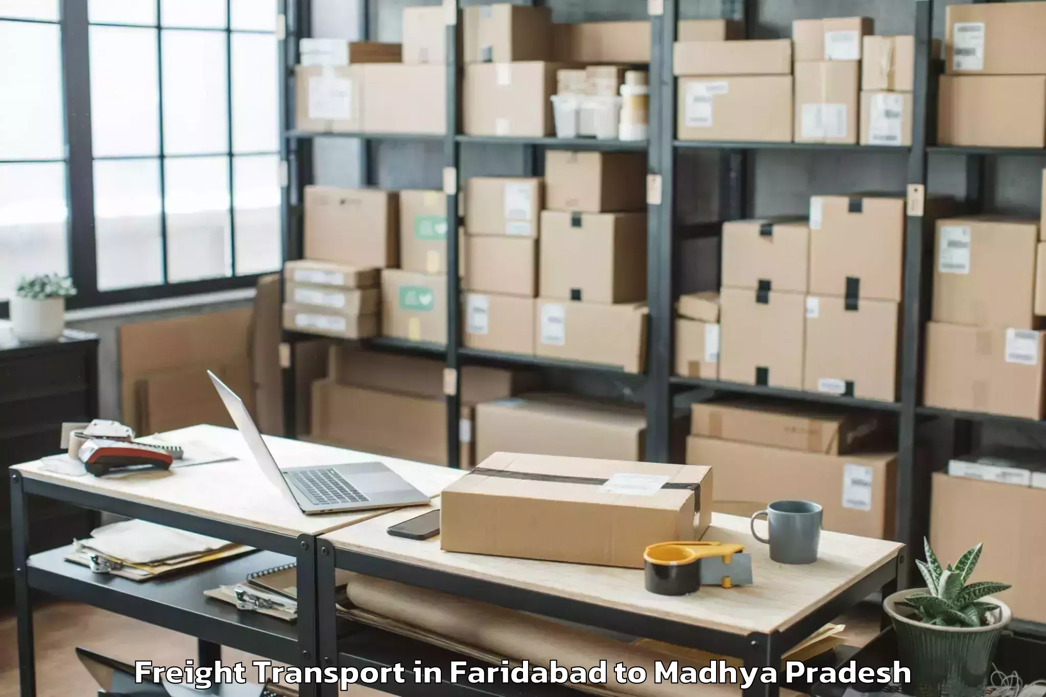 Book Faridabad to Seondha Freight Transport Online